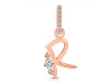 Cubic Zirconia Alphabet R Pendant CUZ-RDA-44.