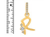Cubic Zirconia Alphabet R Pendant CUZ-RDA-44.