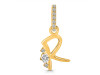 Cubic Zirconia Alphabet R Pendant CUZ-RDA-44.