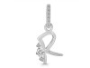 Cubic Zirconia Alphabet R Pendant CUZ-RDA-44.