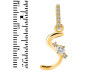 Cubic Zirconia Alphabet S Pendant CUZ-RDA-45.