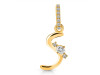 Cubic Zirconia Alphabet S Pendant CUZ-RDA-45.