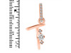 Cubic Zirconia Alphabet T Pendant CUZ-RDA-46.