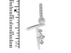 Cubic Zirconia Alphabet T Pendant CUZ-RDA-46.