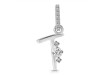 Cubic Zirconia Alphabet T Pendant CUZ-RDA-46.