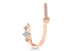 Cubic Zirconia Alphabet U Pendant CUZ-RDA-47.