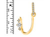 Cubic Zirconia Alphabet U Pendant CUZ-RDA-47.