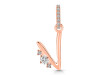 Cubic Zirconia Alphabet V Pendant CUZ-RDA-48.