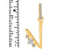 Cubic Zirconia Alphabet V Pendant CUZ-RDA-48.