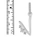 Cubic Zirconia Alphabet V Pendant CUZ-RDA-48.