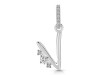 Cubic Zirconia Alphabet V Pendant CUZ-RDA-48.