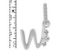 Cubic Zirconia Alphabet W Pendant CUZ-RDA-49.