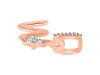 Cubic Zirconia Alphabet W Pendant CUZ-RDA-49.