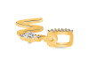 Cubic Zirconia Alphabet W Pendant CUZ-RDA-49.