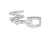 Cubic Zirconia Alphabet W Pendant CUZ-RDA-49.