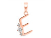 Cubic Zirconia Alphabet E Pendant CUZ-RDA-5.