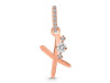 Cubic Zirconia Alphabet X Pendant CUZ-RDA-50.