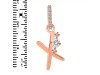 Cubic Zirconia Alphabet X Pendant CUZ-RDA-50.