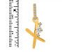 Cubic Zirconia Alphabet X Pendant CUZ-RDA-50.