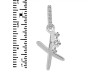 Cubic Zirconia Alphabet X Pendant CUZ-RDA-50.