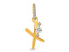 Cubic Zirconia Alphabet X Pendant CUZ-RDA-50.
