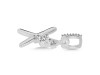Cubic Zirconia Alphabet X Pendant CUZ-RDA-50.