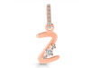 Cubic Zirconia Alphabet Z Pendant CUZ-RDA-52.