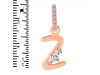 Cubic Zirconia Alphabet Z Pendant CUZ-RDA-52.