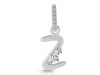 Cubic Zirconia Alphabet Z Pendant CUZ-RDA-52.