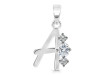 Cubic Zirconia Alphabet A Pendant CUZ-RDA-53.