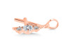 Cubic Zirconia Alphabet A Pendant CUZ-RDA-53.