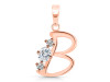 Cubic Zirconia Alphabet B Pendant CUZ-RDA-54.