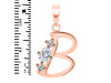 Cubic Zirconia Alphabet B Pendant CUZ-RDA-54.