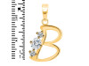 Cubic Zirconia Alphabet B Pendant CUZ-RDA-54.