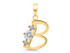 Cubic Zirconia Alphabet B Pendant CUZ-RDA-54.