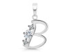 Cubic Zirconia Alphabet B Pendant CUZ-RDA-54.