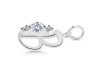Cubic Zirconia Alphabet B Pendant CUZ-RDA-54.