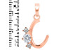 Cubic Zirconia Alphabet C Pendant CUZ-RDA-55.