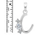Cubic Zirconia Alphabet C Pendant CUZ-RDA-55.
