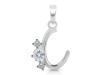 Cubic Zirconia Alphabet C Pendant CUZ-RDA-55.
