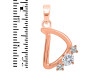 Cubic Zirconia Alphabet D Pendant CUZ-RDA-56.