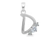 Cubic Zirconia Alphabet D Pendant CUZ-RDA-56.