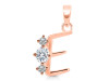 Cubic Zirconia Alphabet E Pendant CUZ-RDA-57.