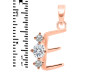 Cubic Zirconia Alphabet E Pendant CUZ-RDA-57.