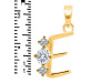 Cubic Zirconia Alphabet E Pendant CUZ-RDA-57.