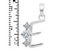 Cubic Zirconia Alphabet E Pendant CUZ-RDA-57.