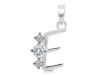 Cubic Zirconia Alphabet E Pendant CUZ-RDA-57.