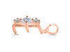 Cubic Zirconia Alphabet E Pendant CUZ-RDA-57.