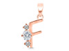 Cubic Zirconia Alphabet F Pendant CUZ-RDA-58.
