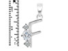 Cubic Zirconia Alphabet F Pendant CUZ-RDA-58.